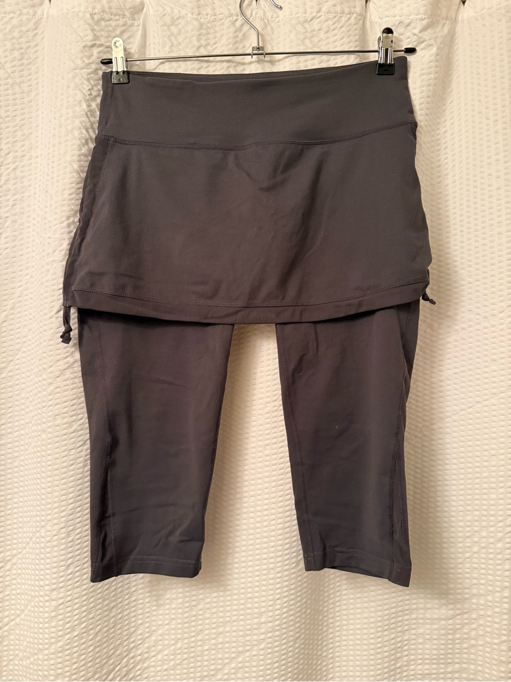 Zella Skort Skirt Capri Pants Combo Mesh Rushed Side Sz M Gray Urban Outfitters